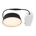SLV Indbygnings loftlampe DOWNLIGHT V 150 uden ramme, CCT Switch, multipower, kablet gennem IP54 / IP20, sort 