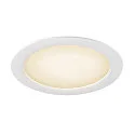 SLV ceiling recessed luminaire DOWNLIGHT V 200 without frame, CCT Switch, multipower, wired through IP54 / IP20, black 