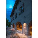 SLV outdoor wall luminaire R-CUBE round, CCT Switch, cardanic swivelling IP65, anthracite dimmable