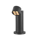 socket luminaire R-CUBE 35 round, CCT Switch, cardanic swivelling IP65, anthracite dimmable