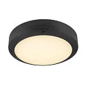 SLV Væg- og Loftlampe OUTDOOR BULKHEAD V 360 HF med sensor, CCT Switch, slagfast, omskiftelig IP65, sort, lakeret 
