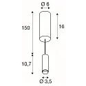 SLV Pendel LALU® MIX&MATCH IP20, sort dæmpbar