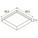 SLV Monteringsramme PANEL 625 P / 625 V forsænket, hvid, lakeret