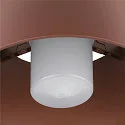 SLV outdoor ceiling luminaire PHOTONI with spacer, conical E27 IP65, rust dimmable