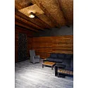 SLV outdoor ceiling luminaire PHOTONI with spacer, conical E27 IP65, rust dimmable