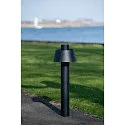 SLV Udendørs stativlampe PHOTONI 75 slagfast, konisk E27 IP65, sort mat dæmpbar