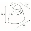 SLV Udendørs wall luminaire PHOTONI halvrund, konisk E27 IP65, rust dæmpbar