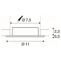 SLV Forsænket loftsring NEW TRIA® 75 XL rund, aluminium
