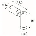 SLV Væglampe S-TUBE GU10 IP65, sort