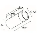 SLV 3-faset spot TRACKSPOT V / 10-20W CCT Switch, omskiftelig, multipower, fokuserbar IP20, hvid 