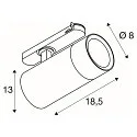SLV 3-faset spot TRACKSPOT V / 25-35W CCT Switch, omskiftelig, multipower, fokuserbar IP20, hvid 