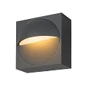 SLV Udendørs wall luminaire LID I SINGLE firkantet, drejelig, CCT Switch IP65, antracit, mat dæmpbar