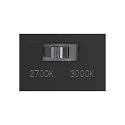 SLV Udendørs wall luminaire LID I SINGLE firkantet, drejelig, CCT Switch IP65, antracit, mat dæmpbar