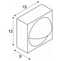 SLV Udendørs wall luminaire LID I SINGLE firkantet, drejelig, CCT Switch IP65, antracit, mat dæmpbar