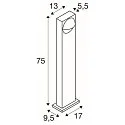 SLV Standerlampe LID I 75 DOUBLE drejelig, CCT Switch IP65, antracit, mat dæmpbar