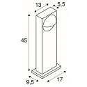 SLV Standerlampe LID I 45 SINGLE drejelig, CCT Switch IP65, antracit, mat dæmpbar