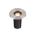 floor recessed luminaire DASAR® S round, swivelling, passable, switchable IP67, stainless steel 