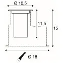 floor recessed luminaire DASAR® S round, swivelling, passable, switchable IP67, stainless steel 