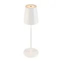 Batteri bordlampe VINOLINA TWO 3-CCT 3-fold, CCT Switch, med touch-dæmper, konisk, med opladestation IP65, hvid dæmpbar