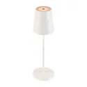 SLV Batteri bordlampe VINOLINA TWO 3-CCT 3-fold, CCT Switch, med touch-dæmper, konisk, med opladestation IP65, hvid dæmpbar