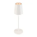 SLV Batteri bordlampe VINOLINA TWO 3-CCT 3-fold, CCT Switch, med touch-dæmper, konisk, med opladestation IP65, hvid dæmpbar