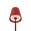 SLV Batteri bordlampe VINOLINA TWO 3-CCT 3-fold, CCT Switch, med touch-dæmper, konisk, med opladestation IP65, rød dæmpbar
