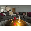 SLV Batteri bordlampe VINOLINA TWO 3-CCT 3-fold, CCT Switch, med touch-dæmper, konisk, med opladestation IP65, rød dæmpbar