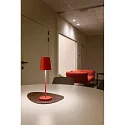 SLV Batteri bordlampe VINOLINA TWO 3-CCT 3-fold, CCT Switch, med touch-dæmper, konisk, med opladestation IP65, rød dæmpbar