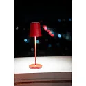 SLV Batteri bordlampe VINOLINA TWO 3-CCT 3-fold, CCT Switch, med touch-dæmper, konisk, med opladestation IP65, rød dæmpbar
