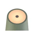 Batteri bordlampe VINOLINA TWO 3-CCT 3-fold, CCT Switch, med touch-dæmper, konisk, med opladestation IP65, lime grøn dæmpbar
