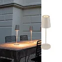 SLV battery table lamp VINOLINA TWO 3-CCT 3-fold, CCT Switch, with touch dimmer, conical, with charging station IP65