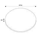 SLV Filtplade ONE 80 / ONE CUBE - ACOUSTICS INLAY rund, mekanisk, grå