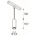 SLV Pendel LALU® MIX&MATCH IP20, sort dæmpbar
