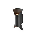 SLV Udendørs wall luminaire MODELA UP/DOWN up / down, slagfast IP65, sort mat dæmpbar