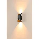 SLV Udendørs wall luminaire MODELA UP/DOWN up / down, slagfast IP65, sort mat dæmpbar