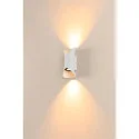 SLV Udendørs wall luminaire MODELA UP/DOWN up / down, slagfast IP65, hvid mat dæmpbar