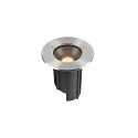 floor recessed luminaire DASAR® M round, swivelling, DALI controllable, passable IP67, stainless steel dimmable