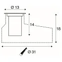 floor recessed luminaire DASAR® M round, swivelling, DALI controllable, passable IP67, stainless steel dimmable