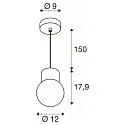 SLV Pendel VARYT E14 IP20, hvid