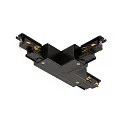 3-phase T-connector S-TRACK PHASE & DALI surface-mounted version, DALI controllable, earth right, codable, black