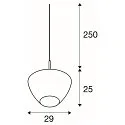 SLV Pendel PANTILO CONVEX 29 E27 IP20, chrom