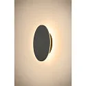 SLV Udendørs wall luminaire D-RING M PHASE IP65, sort dæmpbar