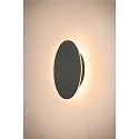 SLV Udendørs wall luminaire D-RING M PHASE IP65, sort dæmpbar