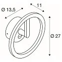 SLV Udendørs wall luminaire Q-RING SENSOR med sensor, omskiftelig IP54, hvid 