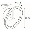 SLV Udendørs wall luminaire Q-RING PHASE uden sensor, dæmpbar IP65, sort dæmpbar