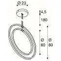 SLV pendant luminaire ONE VERTICAL PD IP20, black dimmable