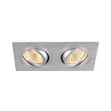 SLV ring NEW TRIA® 155 2 flames, built-in version, aluminium