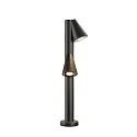 SLV Udendørs stativlampe T-TUBE 70 POLE DOUBLE GU10 IP44, sort dæmpbar