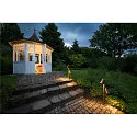 SLV Udendørs stativlampe T-TUBE 70 POLE DOUBLE GU10 IP44, sort dæmpbar
