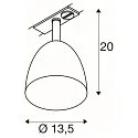 SLV 1-faset spot PARA CONE 14 svingbar, drejelig GU10 IP20, hvid, lakeret dæmpbar